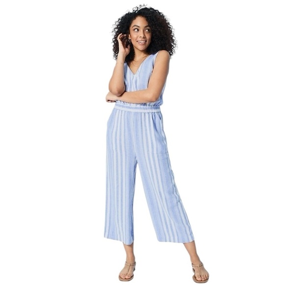 GAP | Women’s Linen Blend V-Neck Sleeveless Jumpsuit Size Medium NWT - Picture 1 of 7